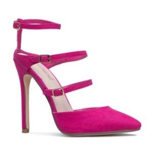 Shoedazzle Mirsa Pink Strappy Heels 11